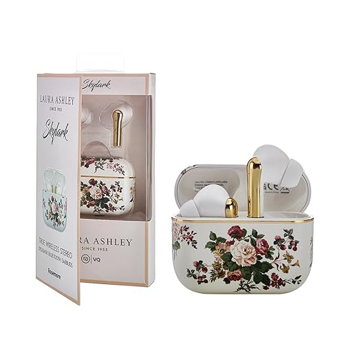 Laura Ashley Skylark True Wireless Earbuds for iPhone & Android - (ENC) Enhanced Noise Cancelling Bluetooth Earbuds with Mic - Up to 45 Hours Battery…