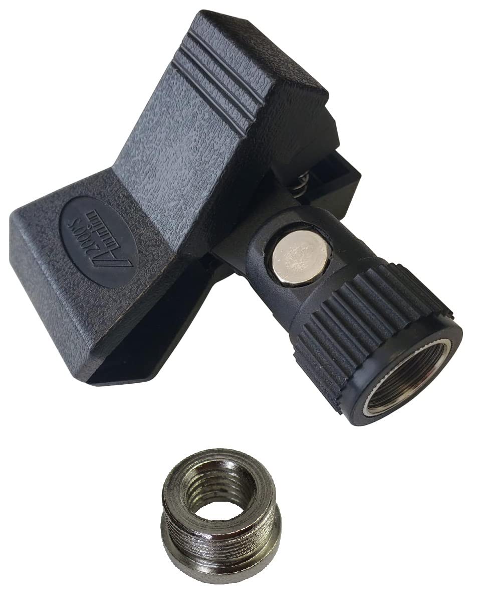 Audio 2000s AMC4171 Universal Microphone Clip Holder with Adapter (3 Pack)