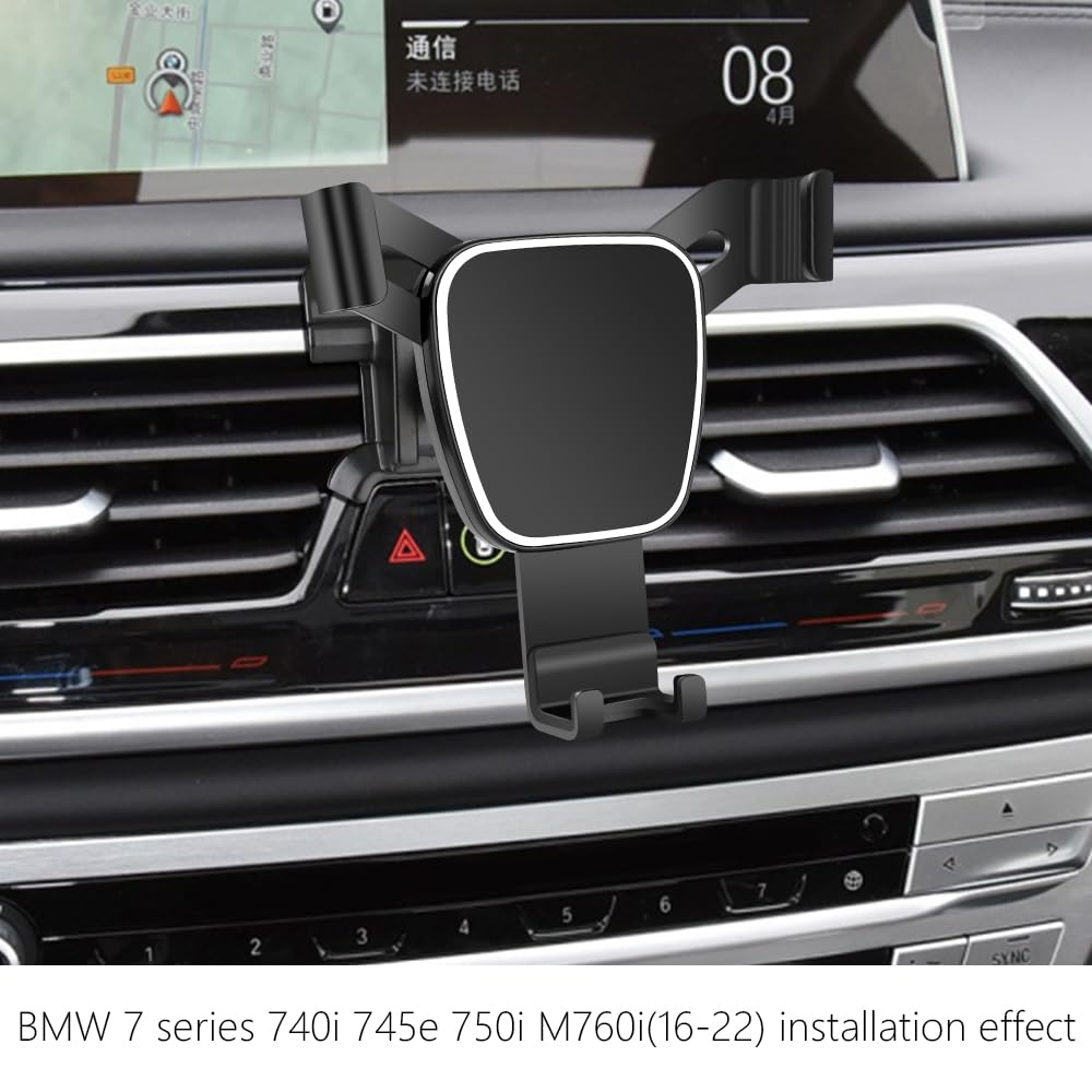 LUNQIN Car Phone Holder for 2016-2022 BMW 7 Series 740i 745e 750i M760i xDrive Auto Accessories Navigation Bracket Interior Decoration Mobile Cell