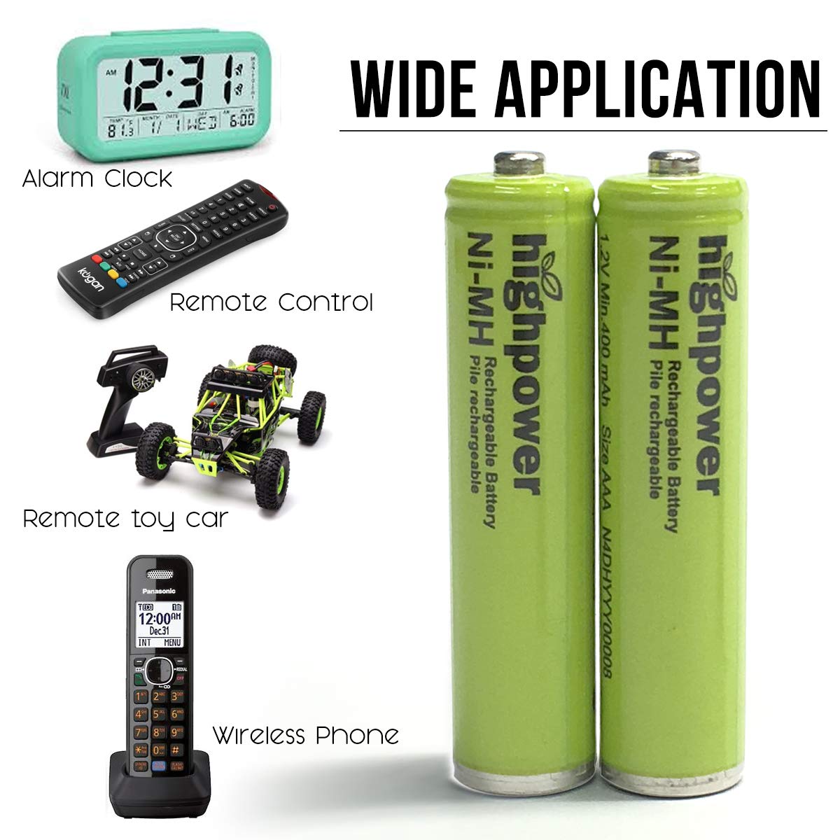 Original Highpower N4DHYYY00008 Battery for Panasonic BK-40AAABU Cordless Phone