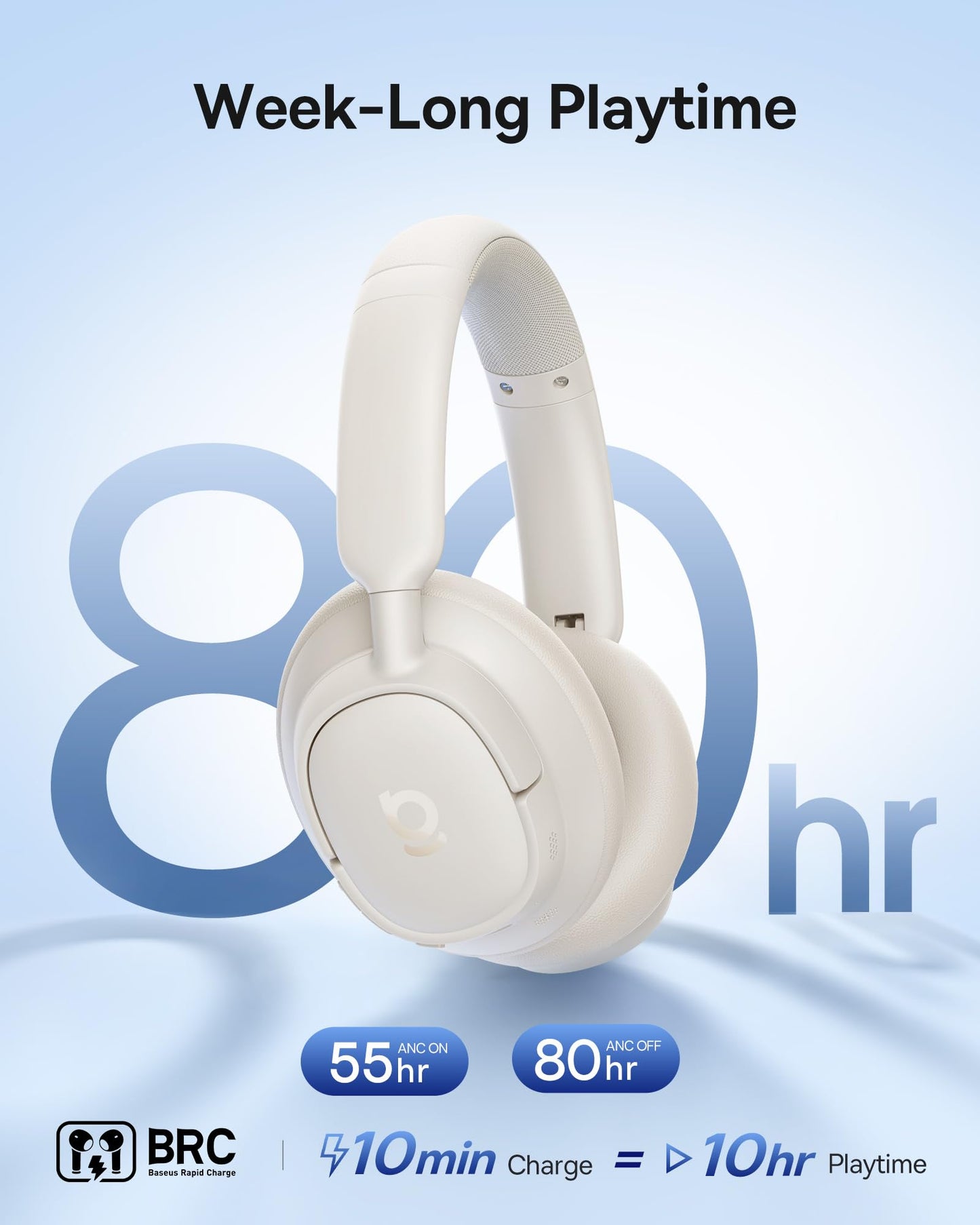 Baseus Bass BH1 NC Adaptive Active Noise Cancelling Headphones, Real-Time Adaptive Hybrid ANC, SuperBass 2.0, LDAC Hi-Res Sound, 80H Playtime, 5-Mic…