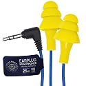 Plugfones Basic Earplug Headphones Earplug-Earbud Hybrid 25 dB Noise Reduction Rating Wired Work Headphones Noise Reducing Earphones OSHA Compliant