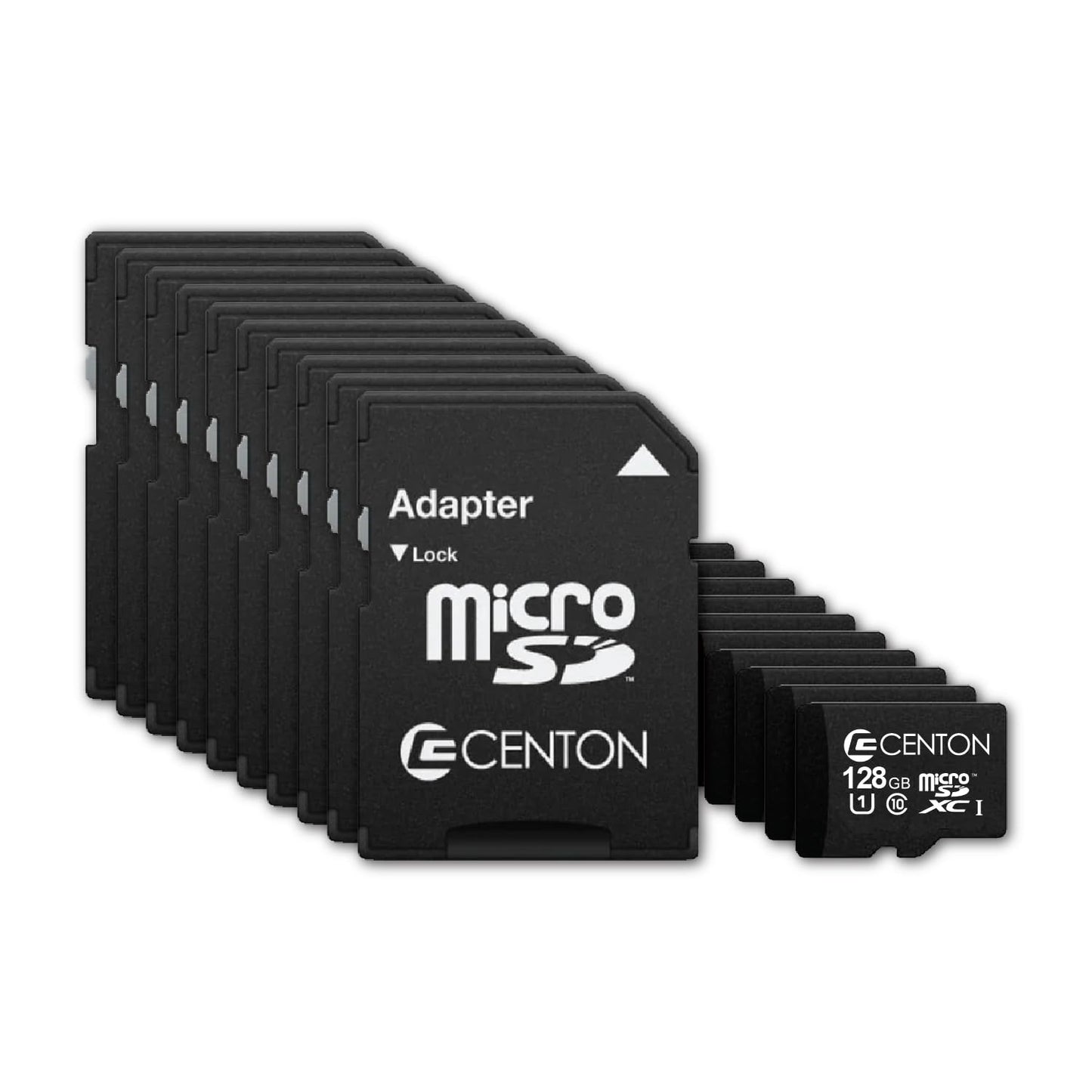 Centon MP Micro SDXC Card,UHS1,128GB 10 Pack w/Adapter