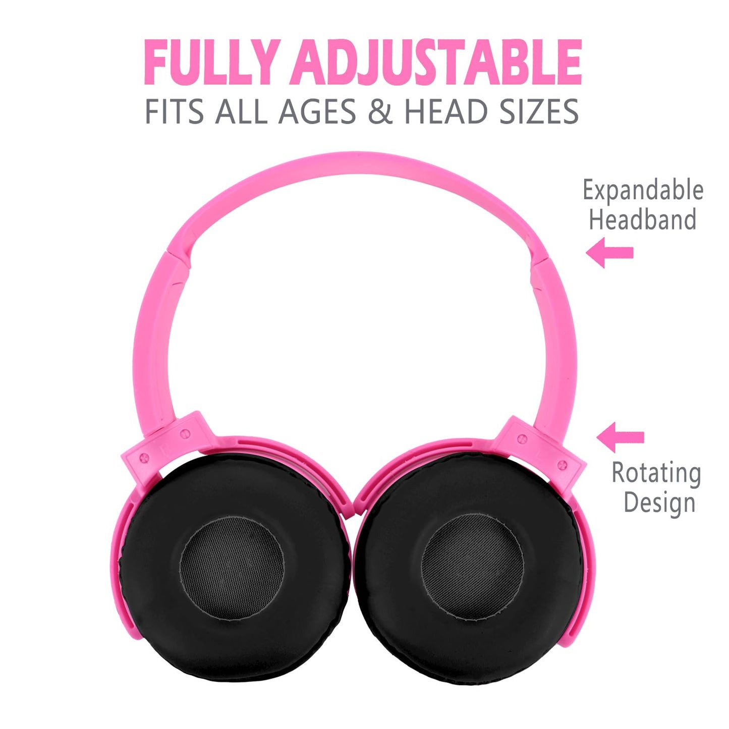 Wensdo Kids Headphones 2 Pack for School Classroom K-12, Durable Wired Student Computer Online Learning Headset for Laptop Library Airplane and Travel