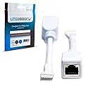 Litcessory RJ45 to 6-Pin Ethernet Cable Adapter for Philips Hue/WiZ Lightstrip (2 Pack - One Pair, White - Standard 6-PIN V3 / WiZ Lightstrip)