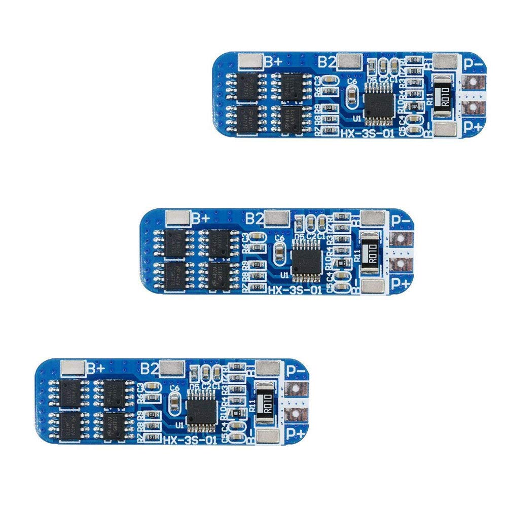 Comidox 3S 12V 10A 18650 Lithium Battery Protection Board BMS Li-ion Charger Protection Module Anti-Overcharge/Over-Discharge/Over-Current/Short…