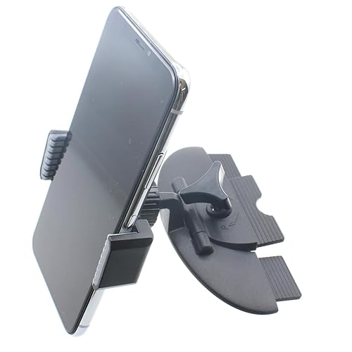 Selna Car Mount CD Slot Holder Compatible with Samsung Galaxy S25 Edge, Cradle Swivel Dock Strong Grip CD Player Slot