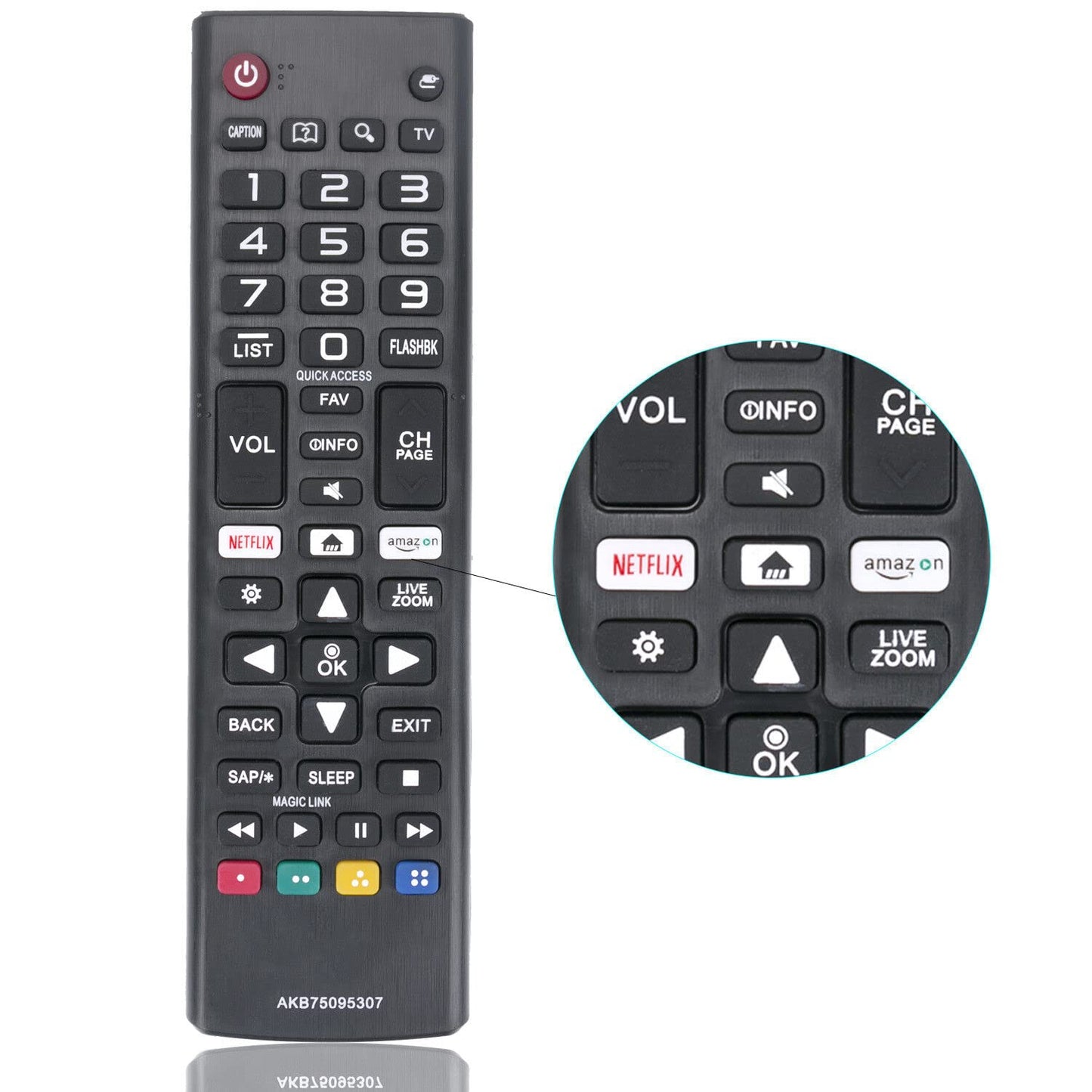 New AKB75095307 Remote Control Replace Compatible with L-G TV 32LJ550B-UA 32LJ550M-UB