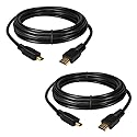 2 Pack Fenzer 6ft HDMI to HDMI Micro Cable Type D for Motorola MB865 MB886 Atrix 2 4G HD (6 feet)