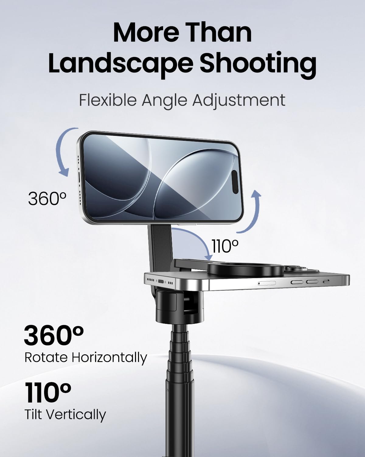 UBeesize 70" Auto-Open Magnetic Tripod for iPhone, MagSafe Selfie Stick with Remote, Portable Phone Stand for Recording, Travel and Vlogging