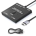 8K USB C Switch,Bi-Directional USBC Switcher 2 Computers,USB Type C KVM Switch 8K@60Hz 4K@120Hz Video/10Gbps Data Transfer/100W Charging,Compatible