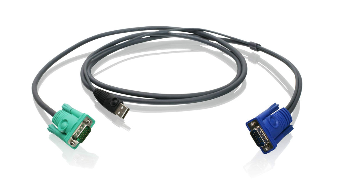 IOGEAR USB KVM Bonded Cable 6-Feet with USB and VGA Connections, G2L5202UTAA