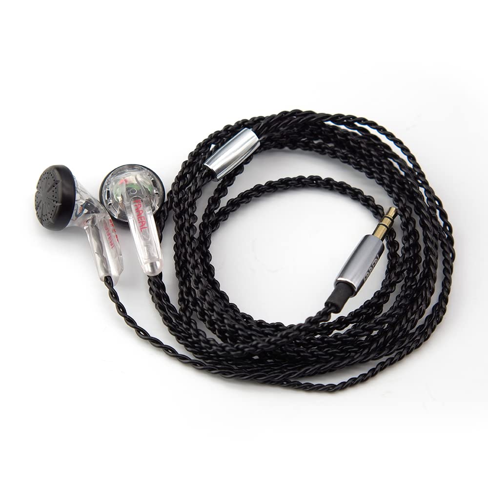 FAAEAL Snow-Lotus 1.0 HiFi Earphone 64 Ohm DIY Clear Detailed Balanced Sound Quality Music Earphones DJ Earphones (Snow-Lotus 1.0, Transparent)