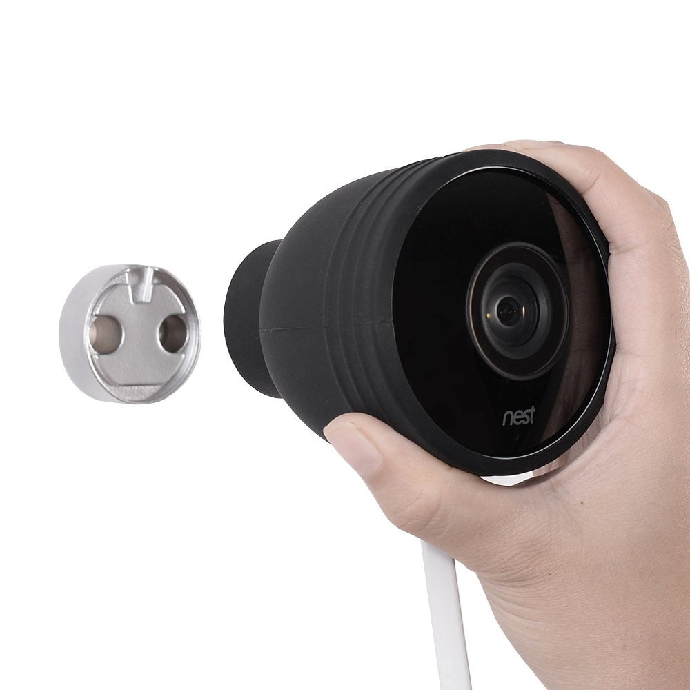 HOLACA Compatible for Nest Cam Wall Mount Versatile Aluminum Bracket Compatible for Google Nest Cam Outdoor Security Camera (White-Aluminum)