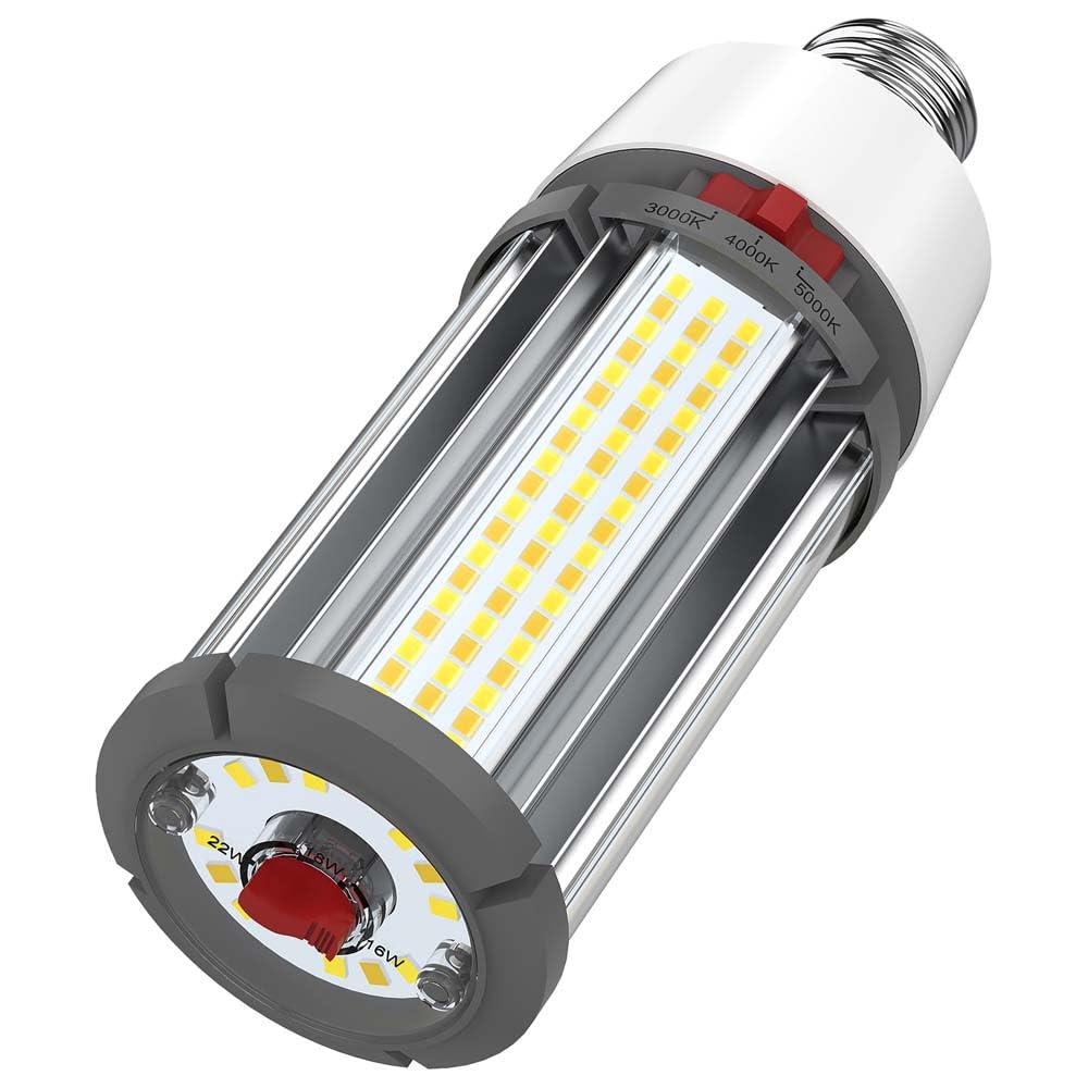 Satco S23147, Selectable LED Corncob Bulb, E26 Base, Replacement Bulb, 16W