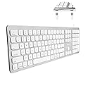 Macally Wired Keyboard for Mac with USB Ports for Mouse - Compatible Apple Keyboard for MacBook Pro/Air, iMac - Aluminum Frame