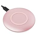 15W Wireless Charger Fast Pink Compatible with Samsung Galaxy S25 Ultra, Charging Pad Slim Quick Charge