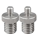 CAMVATE 1/4" Male to M12 Male Double-end Screw Adapter for DSLR Rig(2 Pieces) - 1571