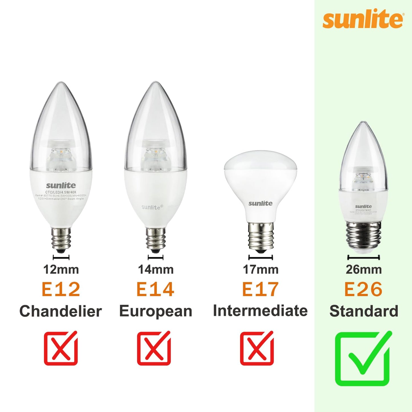 Sunlite 41804-SU LED A19 Light Bulb, Non-Dimmable 11 Watt (75W Equivalent), 1100 Lumens, Medium (E26) Base, UL Listed, 2700K Warm White, 12 Count