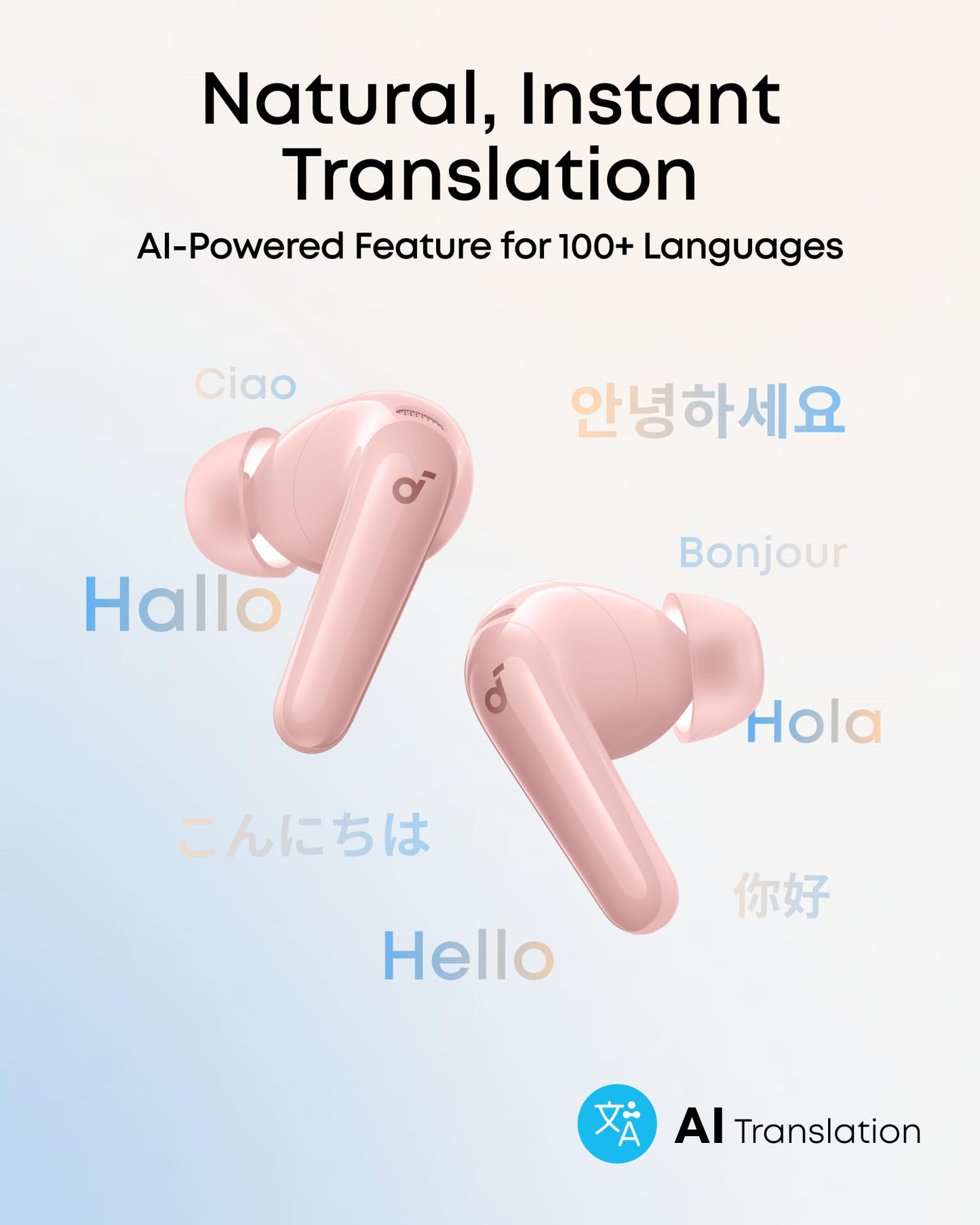 Soundcore P31i by Anker Translation Earbuds with Real-Time Adaptive ANC