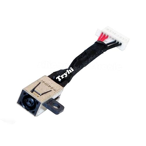 Tryhi AC DC in Power Jack Cable for Dell Inspiron 13 7386 13.3" Laptop 450.0EZ05.0011 13 (I7386-5038SLV) 248FC Notebook Plug in Charging Port Socket