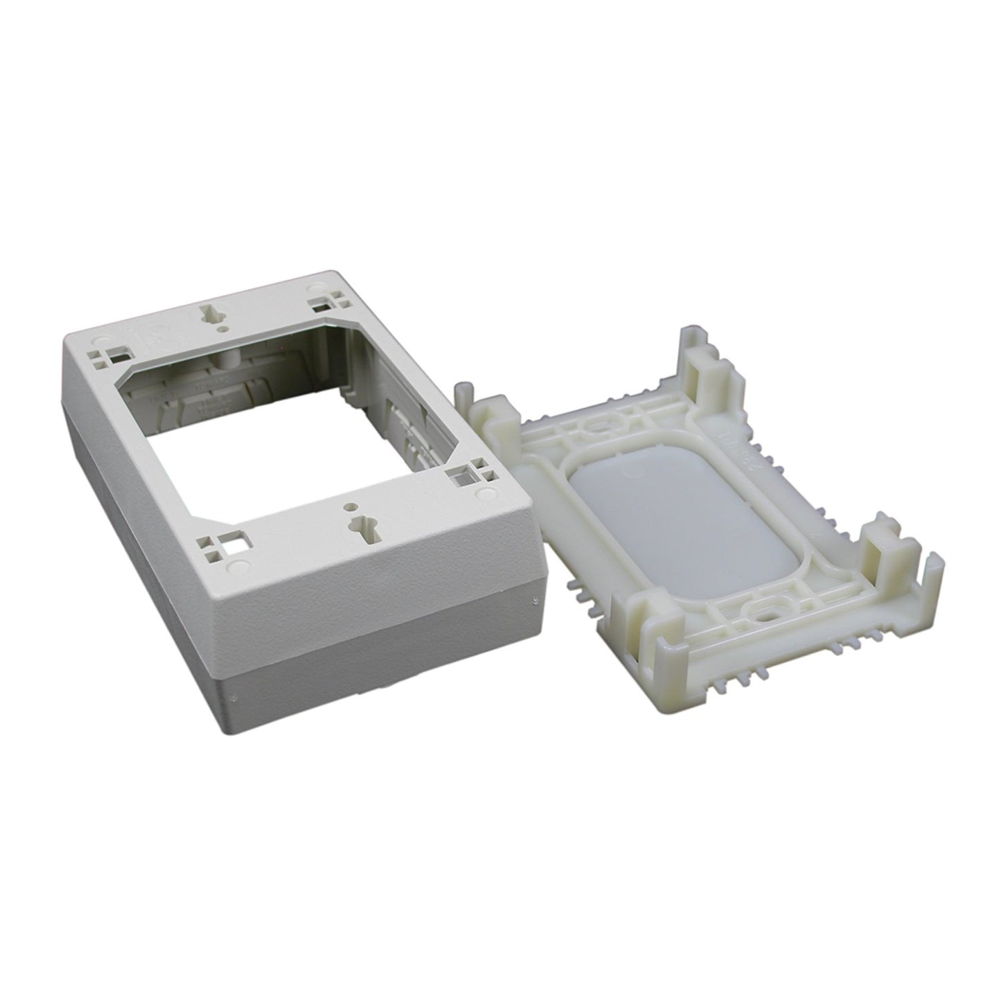 Legrand Wiremold NM3 Nonmetallic Plastic Raceway for Extending Power, 1 Gang Deep Outlet Box, 1 3/8" Deep, Ivory (1 Pack)