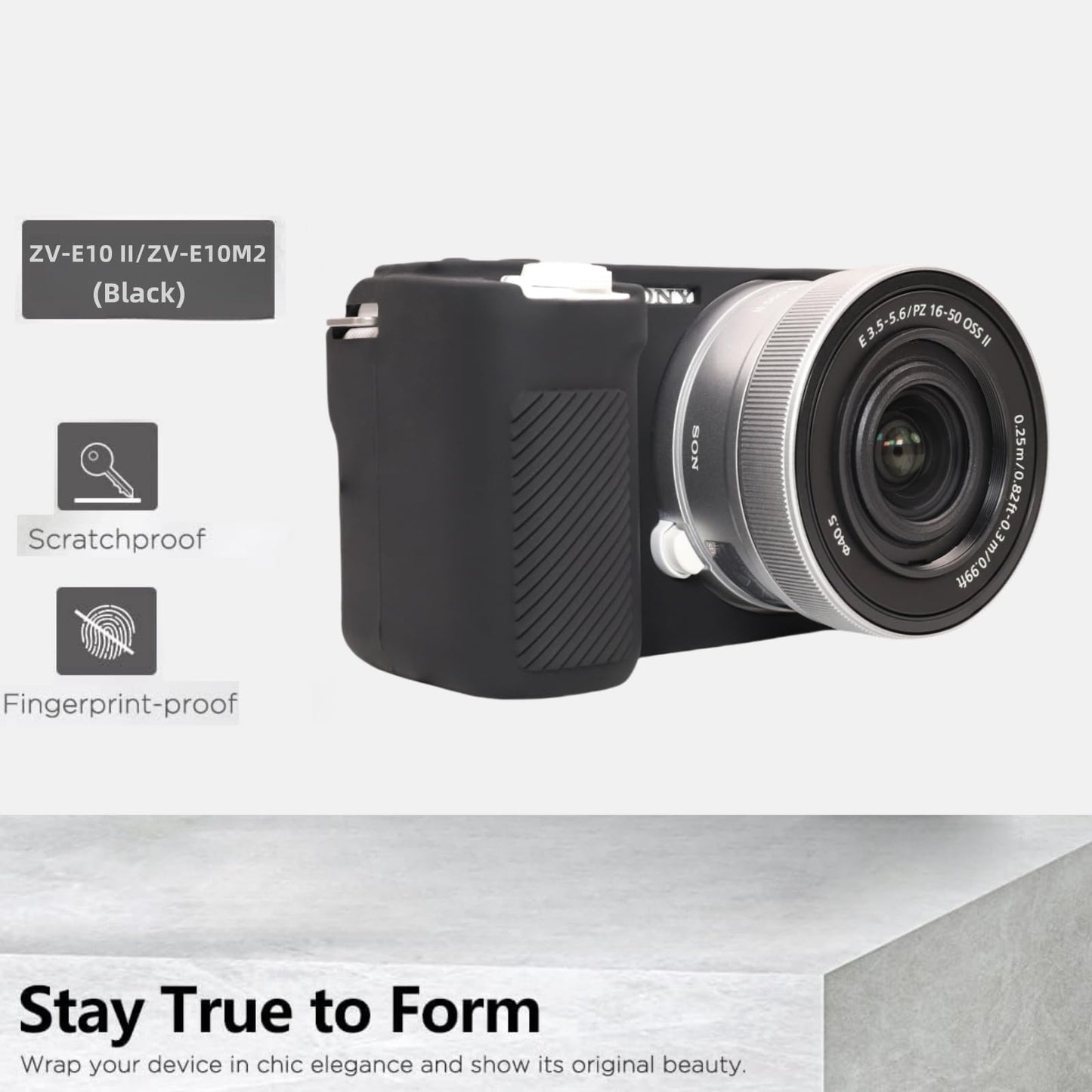 SZHSYJY Camera Case for Sony ZV-E10 II/ZV-E10M2 Digital Camera,ZV-E10 II Soft Silicone Protective Bag,Anti-Scratch Slim Fit Soft Sleeve with ZV-E10 II