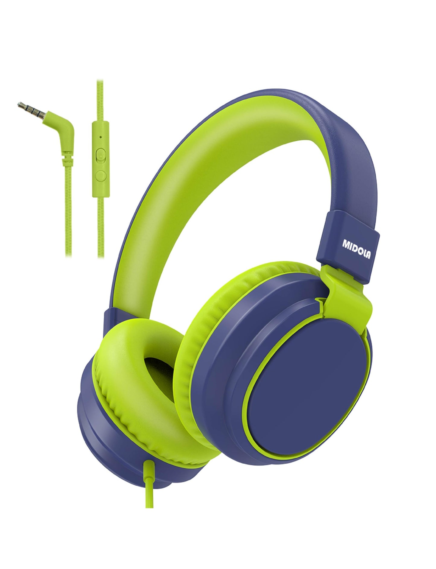 MIDOLA Volume Limited 85/110dB Kids Headphone Over-Ear/On-Ear Foldable Sound Noise Protection Headset with Inline AUX 3.5mm Cord w/Mic for Child…