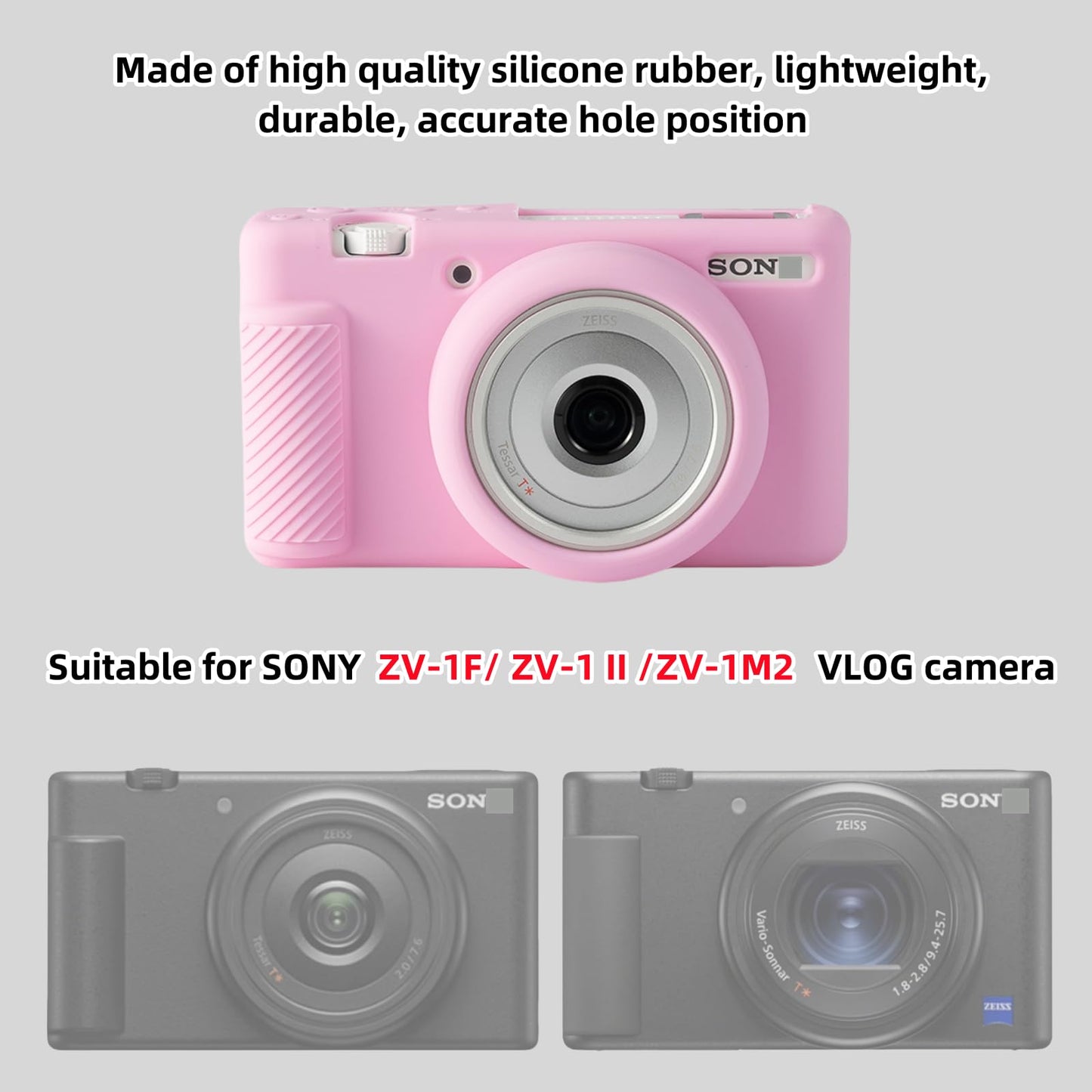 SZHSYJY Camera Case for Sony ZV-1F/ ZV-1 II/ZV-1M2 Digital Camera,ZV1F Soft Silicone Protective Bag,Anti-Scratch Slim Fit Soft Sleeve with ZV1 F