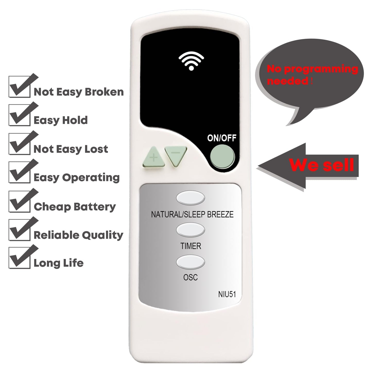 XINJISHIMIN Replacement Remote Control for Holmes Tower Fan HT38R/HT38RB2 HTF3610AR
