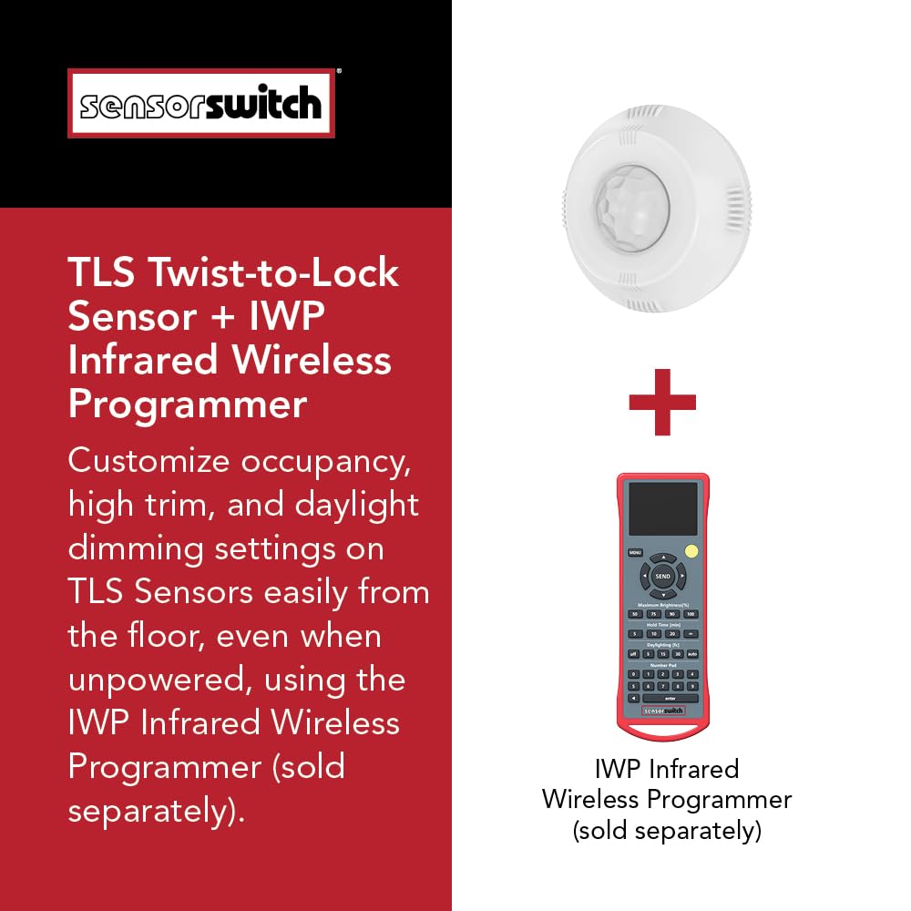 Sensor Switch Twist-to-Lock Motion Sensor, Easy to Install Daylight and Motion Detector for Lithonia Lighting Compact Pro Family Luminaires, Photocell