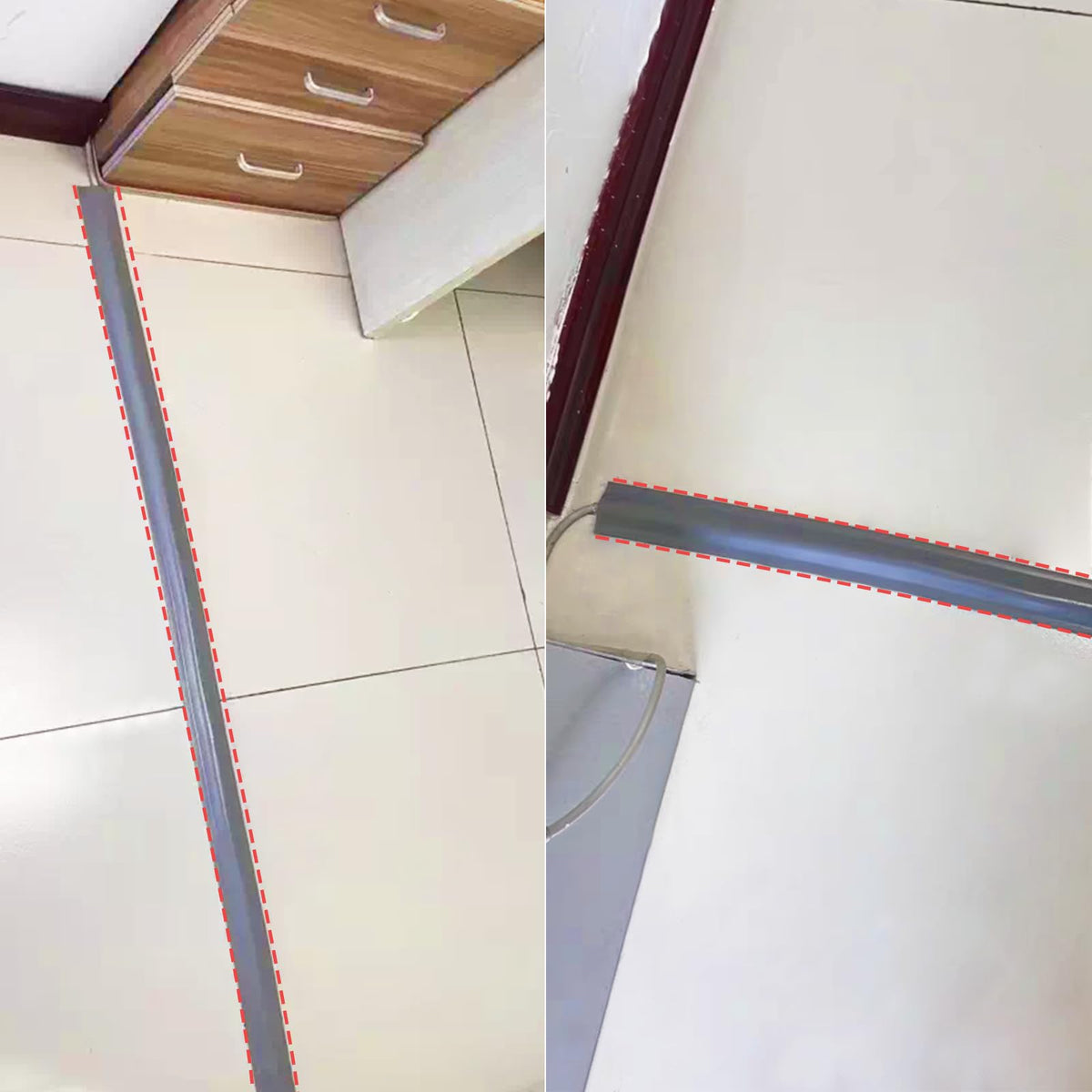Floor Cord Hider Self Adhesive Prevent Cable Trips, Cord Cover Extension Cable Management Strip Protector Concealer Channel for Wires Wall Homes