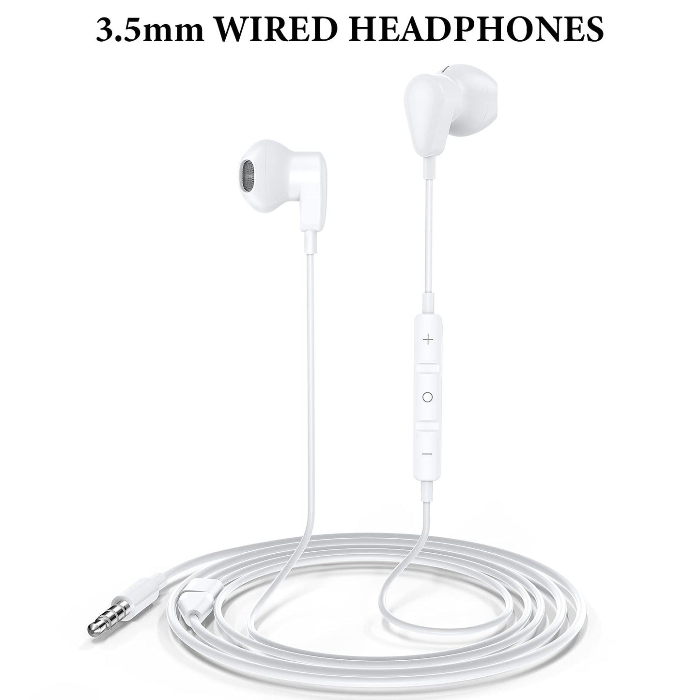Wired Earbuds Earphones for Samsung Galaxy A15 A14 A13 A12 A11 A20 S9, 3.5mm Wired Headphones with Mic, HiFi Stereo Earphones…