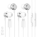 2 PACK USB C Headphones for iPhone 17 16 15, Wired Earbuds USB C with Clear Mic & Magnetic Attraction, for iphone Headphones Wired Type C Earphones