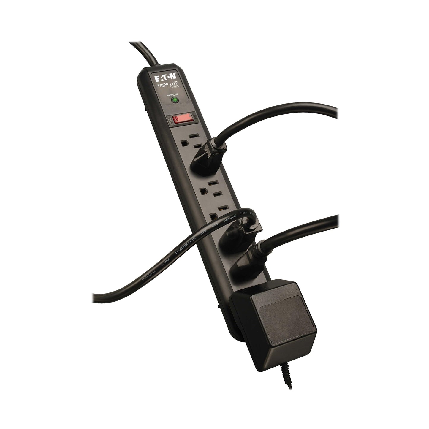 Tripp Lite Protect It! Surge Protector, 7 AC Outlets, 4 ft Cord, 1,080 J, Black