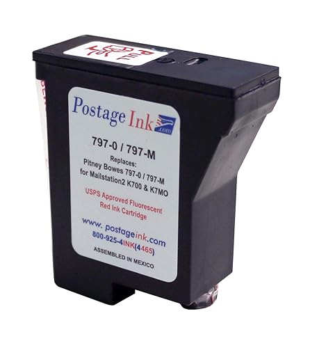 PostageInk.com 797-0/797-M Ink Cartridge Replacement for use with mailstation (K700) and mailstation 2 (K7M0) Postage Meters