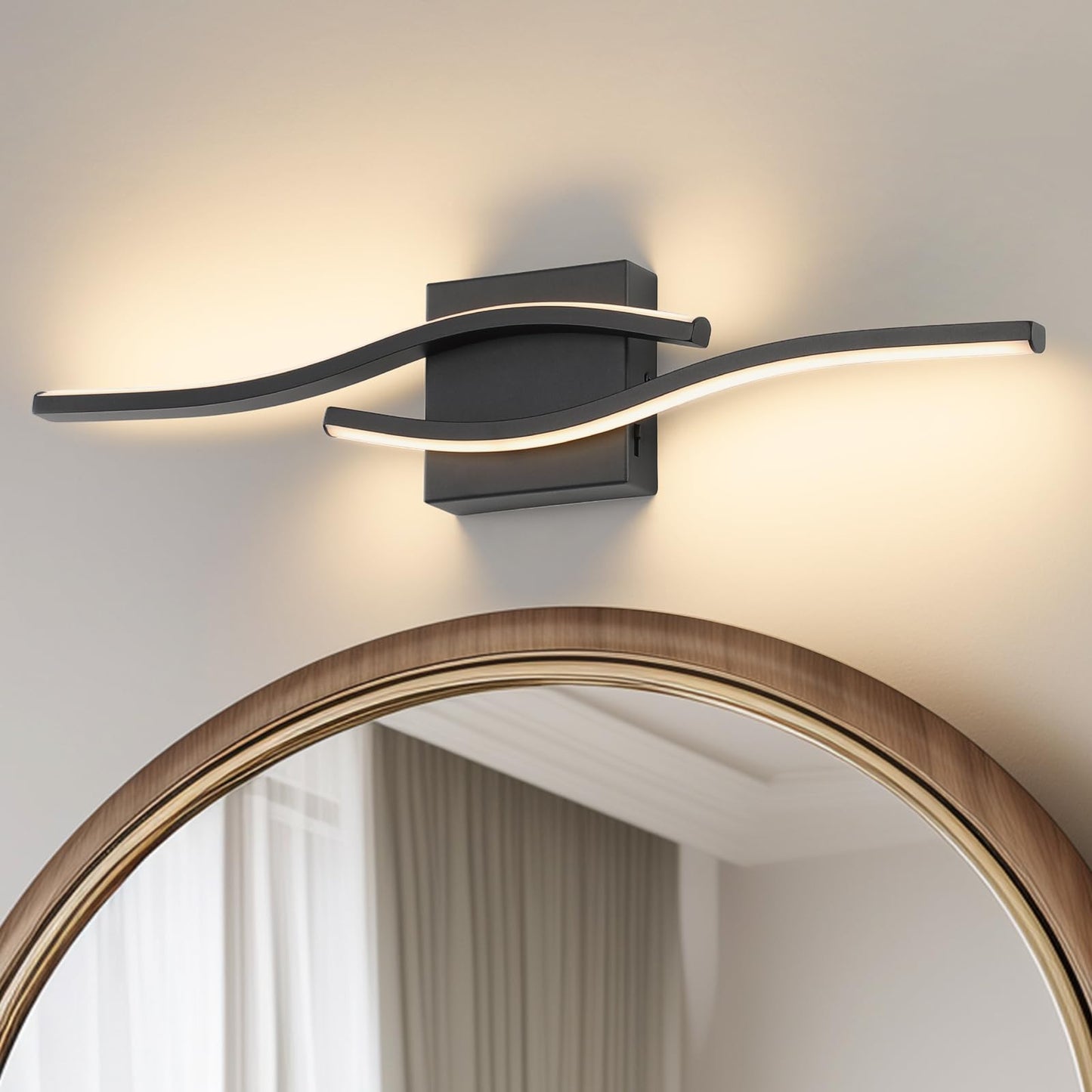 Joossnwell Vanity Light for Bathroom Lighting Fixtures Over Mirror Black Dimmable 5CCT Vanity Lighting Fixture Modern Bath Vanity Lights Bar 23 Inch