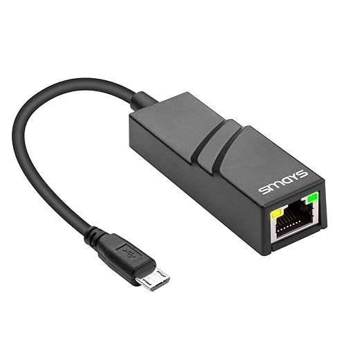 Micro USB OTG Ethernet Adapter for Raspberry Pi Zero, Android Tablets (6.0+) & Phones, Samsung Galaxy Tab Pro 10.1 - USB to RJ45 Wired LAN Network