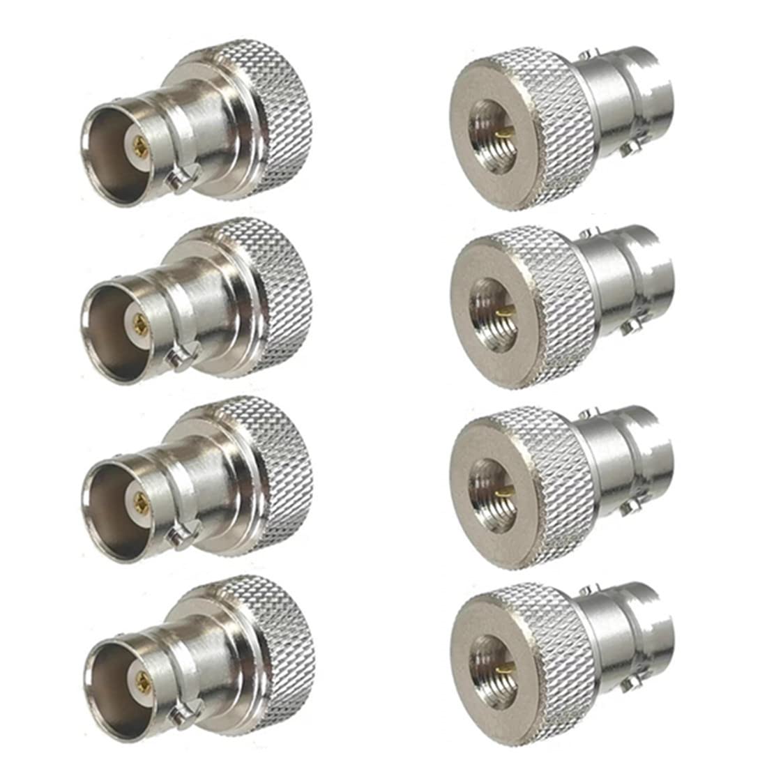 QLXHBOT SMA Male to BNC Female RF Coax Connector for Two Way Radio Walkie Talkie RF Coaxial Adapter BNC to SMA Coax Adapter 8Pcs