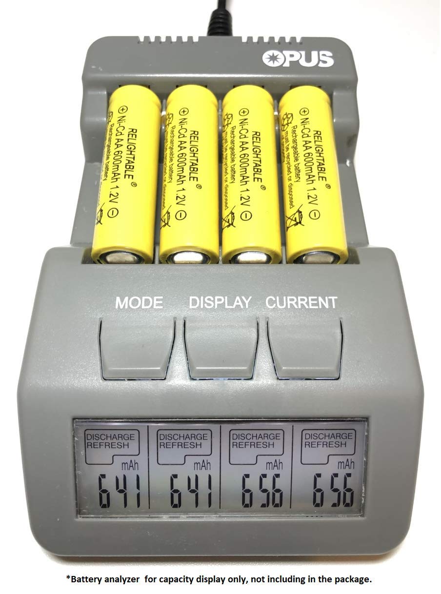 RELIGHTABLE AA NiCd 600mAh 1.2V Rechargeable Batteries for Solar Garden Lights (Pack of 20)