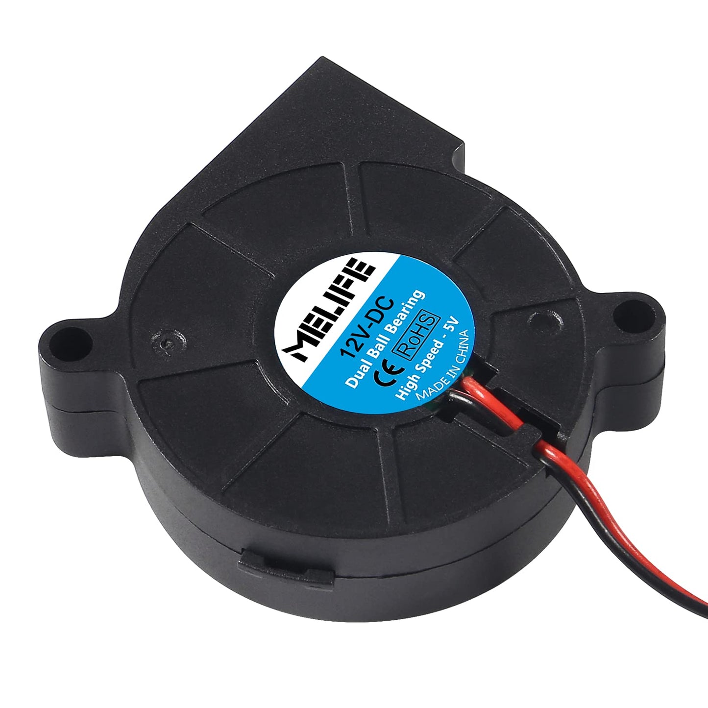 4 Pack Brushless Dual Ball Bearing Blower Fan, MELIFE 12V 5015 Turbine Turbo 50x15mm - High Speed 12V