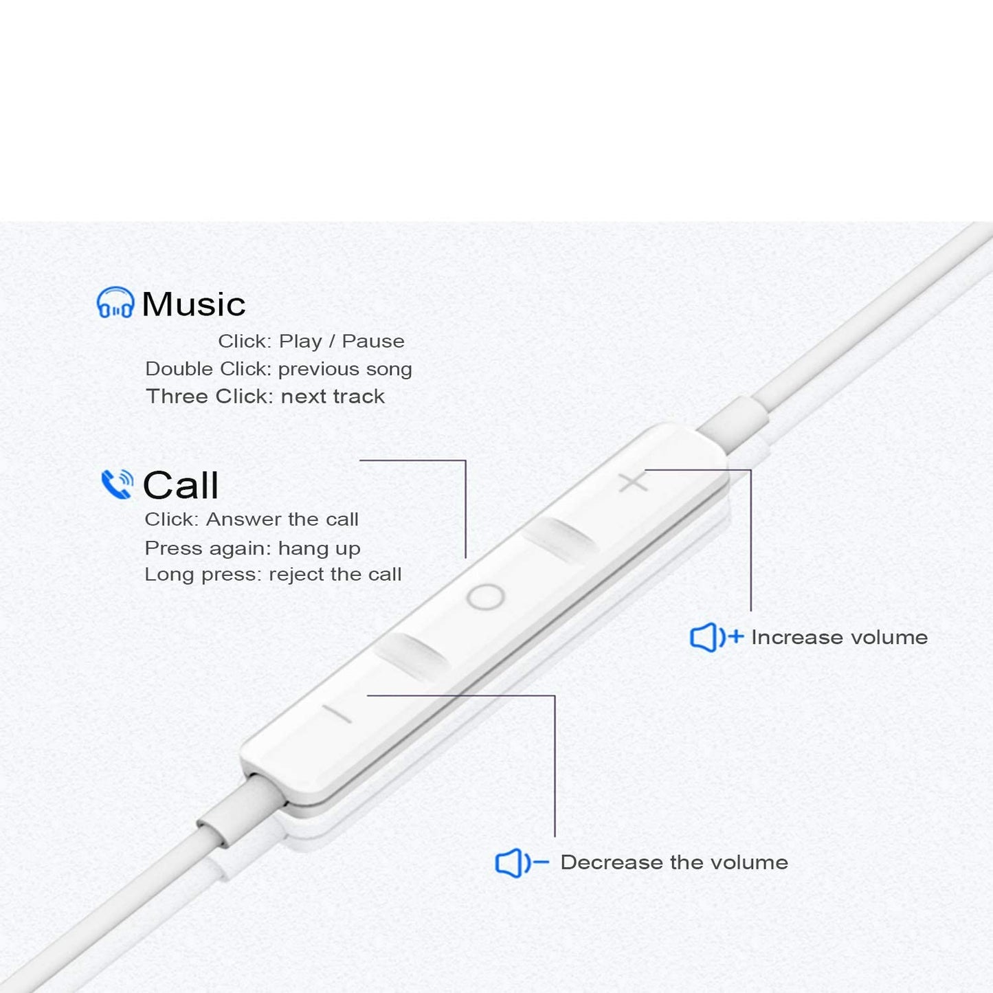 Hi-Res Extra Bass Earbuds Noise Isolating in-Ear Headphones Wired Earbuds with Microphone for iPhone, iPod, iPad, MP3, Huawei, Samsung, Lightweight
