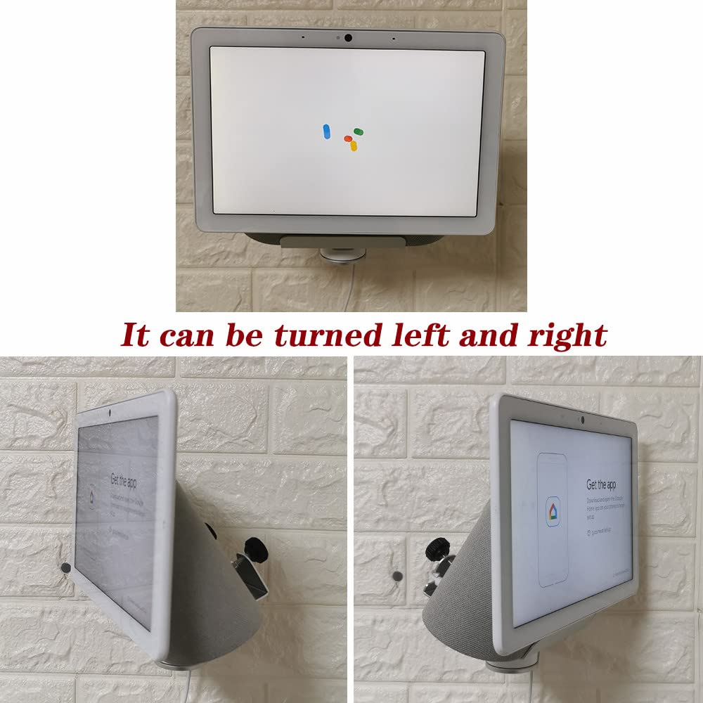 ATOPCAENRT Wall Mount for Google Nest Hub Max, Wall Mount Bracket, Space-Saving Design for Home, Office, Kitchen, Bedroom, Compatible with Google Nest
