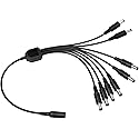 ZOSI DC 1 Female to 8 Male Output Power Splitter Cable Y Adapter For CCTV Accessories Black