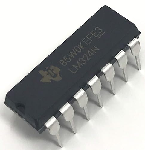 Juried Engineering LM324N LM324 Quadruple Independent High-Gain Frequency-Compensated Operational Amplifier Op-Amp IC DIP-14 14-PIN DIP