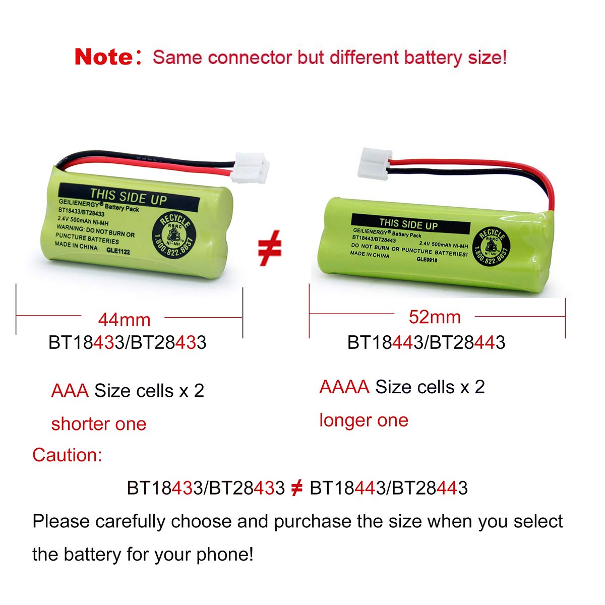GEILIENERGY BT18433 BT28433 BT184342 BT284342 BT1011 BT-1011 Replacement Battery Compatible with Cordless Phone CS6209 CS6219 CS6229 DS6151