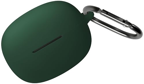 Geiomoo Soft Silicone Cover for SHOKZ OpenDots ONE Case, Scratch Resistant Flexible Protective with Carabiner (Emerald Green)