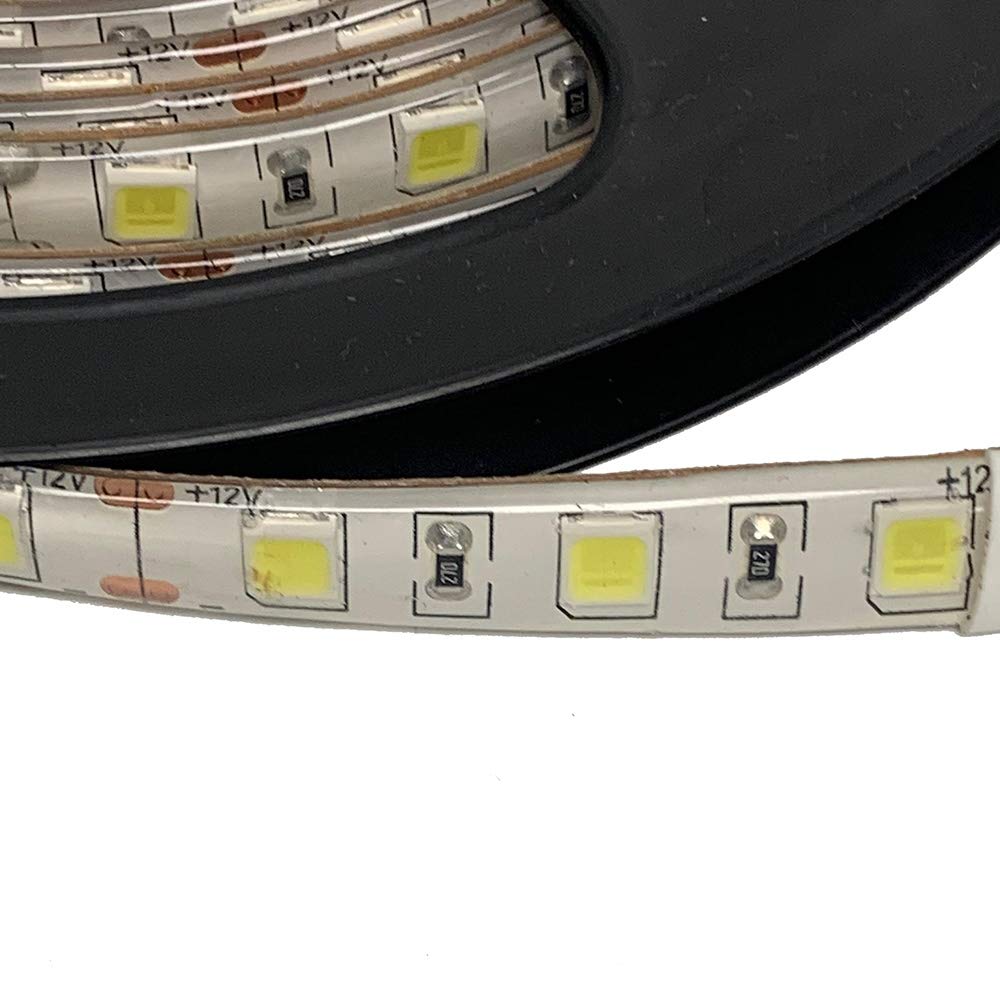 NovaBright Full Spectrum White 5054SMD Flexible LED Light Strip 16ft Reel 6000K Kit for Under Cabinet Lighting, Exhibits, Display Cases, Windows
