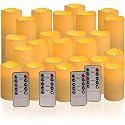 fclayvts 24-Pack LED Flameless Candles with Remote Control -Flickering Electric Candles- Timer Candles -3D Flame, for Halloween Christmas