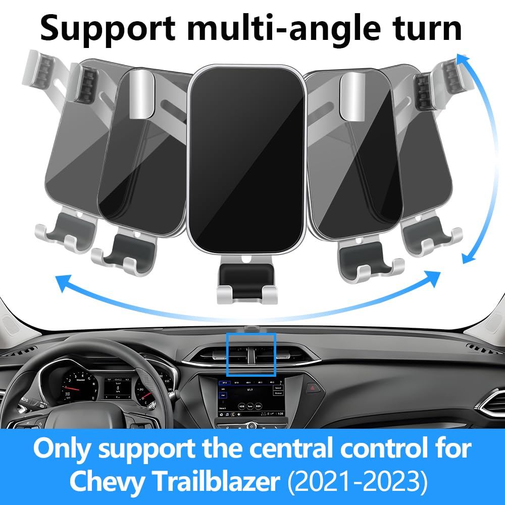 LUNQIN Car Phone Holder for Chevrolet Chevy Trailblazer 2021 2022 2023 Auto Interior Accessories Best Cell Phones Mount Cellphone Mobile Cradle